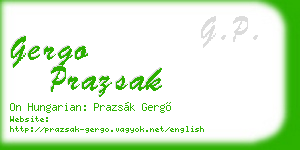 gergo prazsak business card